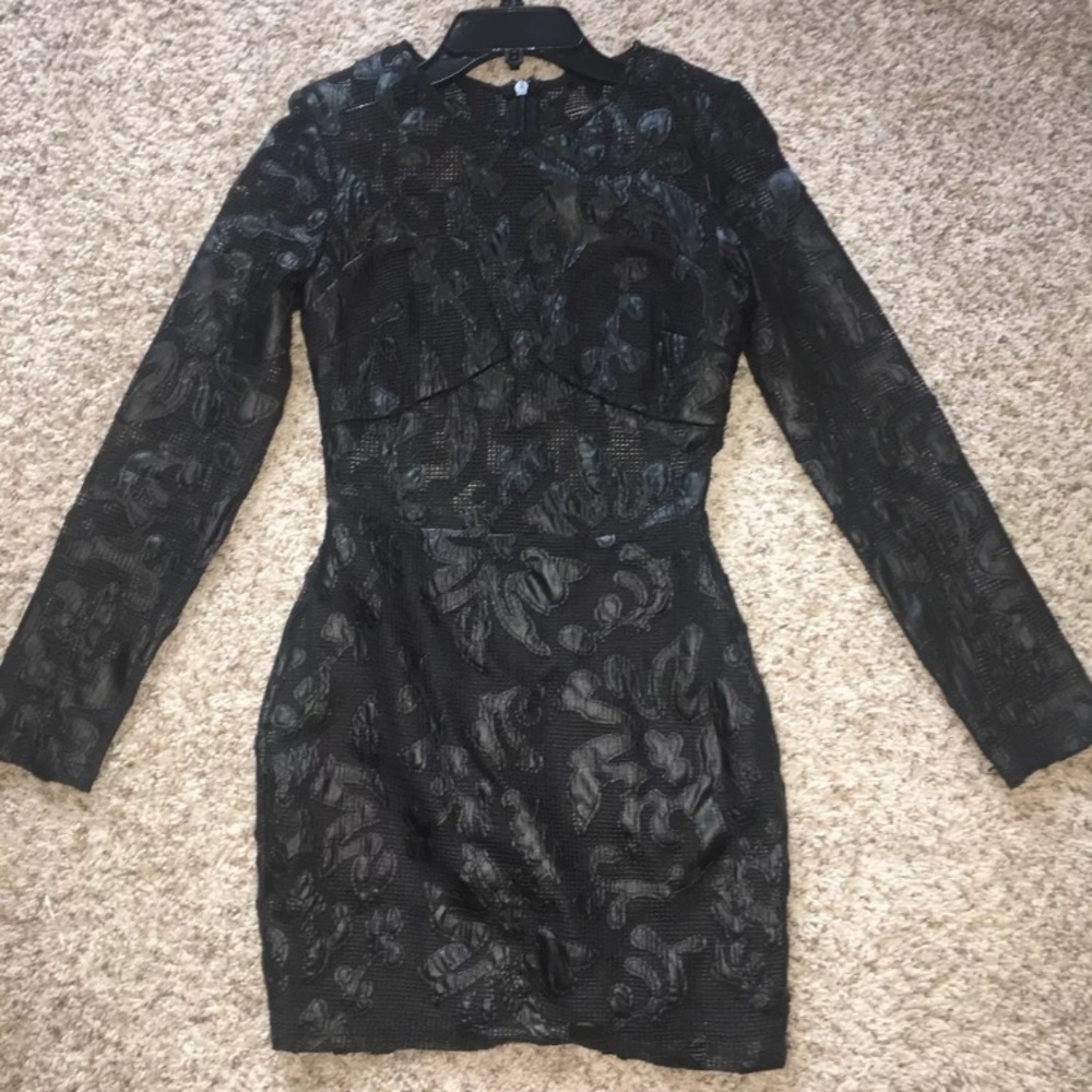 Akira Black Leather Mini Dress